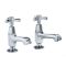 Milano Earlham - Art Deco Basin Pillar Taps - Choice of finish