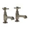 Milano Earlham - Art Deco Basin Pillar Taps - Choice of finish