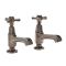 Milano Earlham - Art Deco Basin Pillar Taps - Choice of finish