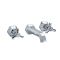 Milano Earlham - Art Deco Wall Mounted 3 Tap-Hole Basin Mixer Tap - Choice of Finish