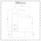 Milano Dalton - White Modern Rectangular Countertop Basin with Deck Mounted Mixer Tap - 410mm x 220mm