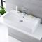 Milano Farington - White Modern Rectangular Countertop Basin with Mono Mixer Tap - 800mm x 415mm