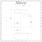 Milano Irwell - White Modern Round Wall Hung Corner Basin with Mono Mixer Tap - 430mm x 280mm