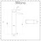 Milano Rivington - White Modern Rectangular Countertop Basin with High Rise Mixer Tap - 610mm x 350mm