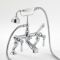 Milano Elizabeth - Traditional Lever Bath Shower Mixer Tap - Chrome and White