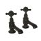 Milano Elizabeth - Traditional Crosshead Basin Pillar Taps - Black