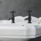Milano Elizabeth - Traditional Crosshead Basin Pillar Taps - Black