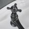 Milano Elizabeth - Traditional Crosshead Basin Pillar Taps - Black