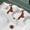 Milano Elizabeth - Traditional Crosshead Basin Pillar Taps - Brushed Copper