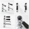 Milano Elizabeth - Traditional Lever Basin Pillar Taps - Chrome and Black
