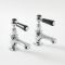 Milano Elizabeth - Traditional Lever Basin Pillar Taps - Chrome and Black