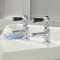 Milano Elizabeth - Traditional Lever Basin Pillar Taps - Chrome and Black