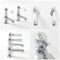 Milano Elizabeth - Traditional Lever Basin Pillar Taps - Chrome and White