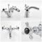 Milano Elizabeth - Traditional Crosshead Mono Bidet Mixer Tap - Chrome and Black