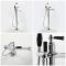 Milano Elizabeth - Traditional Freestanding Mono Bath Shower Mixer Tap with Hand Shower - Chrome and Black