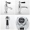Milano Elizabeth - Traditional Single Lever Mono Basin Mixer Tap - Chrome and Black