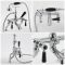 Milano Elizabeth - Traditional Lever Bath Shower Mixer Tap - Chrome and Black