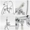Milano Elizabeth - Traditional Lever Bath Shower Mixer Tap - Chrome and White
