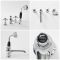 Milano Elizabeth - Traditional 4 Tap-Hole Crosshead Bath Shower Mixer Tap - Chrome and Black