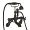 Milano Elizabeth - Traditional Wall Mounted Crosshead Bath Shower Mixer Tap - Black