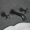 Milano Elizabeth - Traditional Wall Mounted Crosshead 3 Tap-Hole Basin Mixer Tap - Choice of Finish