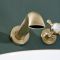 Milano Elizabeth - Traditional Wall Mounted 3 Tap-Hole Crosshead Basin Mixer Tap - Brushed Brass