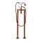 Milano Elizabeth - Traditional Freestanding Crosshead Bath Shower Mixer Tap with Hand Shower - Brushed Copper