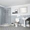 Milano Towneley - Traditional Shower Suite with Quadrant Enclosure, Close Coupled Toilet and Pedestal Basin