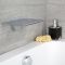 Milano Blade - Modern Wall Mounted Waterfall Bath Filler Spout - Chrome