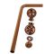Milano Elizabeth - Traditional Exposed Bath Waste with Chain - Brushed Copper