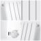 Milano Capri Electric - White Flat Panel Horizontal Designer Radiator - 635mm x 590mm (Single Panel)