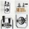 Milano Elizabeth - Chrome and Black Traditional Thermostatic Shower with Round Hand Shower and Riser Rail (1 Outlet)
