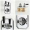Milano Elizabeth - Chrome and Black Traditional Thermostatic Shower with Diverter, Shower Head, Hand Shower and Riser Rail (2 Outlet)
