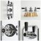 Milano Elizabeth - Chrome and Black Traditional Thermostatic Shower with Ceiling Mounted Shower Head and Hand Shower (2 Outlet)