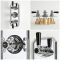 Milano Elizabeth - Traditional Concealed Thermostatic Triple Shower Valve - Chrome and Black