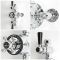 Milano Elizabeth - Traditional Triple Exposed Thermostatic Shower Valve - Chrome and Black
