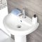Milano Ballam - Modern Close Coupled Toilet and Pedestal Basin Set