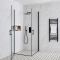 Milano Nero - Black Hinged Double Door Corner Wet Room Shower Enclosure - Choice of Sizes