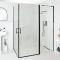Milano Langley - Black Traditional Hinged Double Door Corner Shower Enclosure - Choice of Sizes