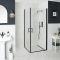 Milano Langley - Black Traditional Hinged Double Door Corner Shower Enclosure - Choice of Sizes