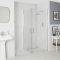 Milano Langley - Chrome Traditional Hinged Double Door Corner Wet Room Shower Enclosure - Choice of Size