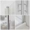 Milano Langley - Chrome Traditional Hinged Double Door Corner Shower Enclosure with Tray - Choice of Size