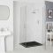 Milano Langley - Chrome Traditional Hinged Double Door Corner Shower Enclosure with Slate Tray - Choice of Size