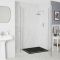 Milano Langley - Chrome Traditional Hinged Double Door Corner Shower Enclosure with Slate Tray - Choice of Size