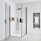 Milano Nero - Black Hinged Double Door Corner Shower Enclosure with Tray - Choice of Sizes