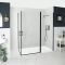 Milano Langley - Black Traditional Hinged Double Door Corner Shower Enclosure with Tray - Choice of Sizes