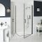 Milano Langley - Black Traditional Hinged Double Door Corner Shower Enclosure with Tray - Choice of Sizes