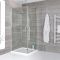 Milano Portland - Chrome Hinged Double Door Corner Shower Enclosure with Tray - Choice of Size