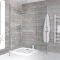 Milano Portland - Chrome Hinged Double Door Corner Shower Enclosure with Tray - Choice of Size