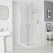 Milano Langley - Chrome Traditional Hinged Double Door Corner Shower Enclosure with Tray - Choice of Size
